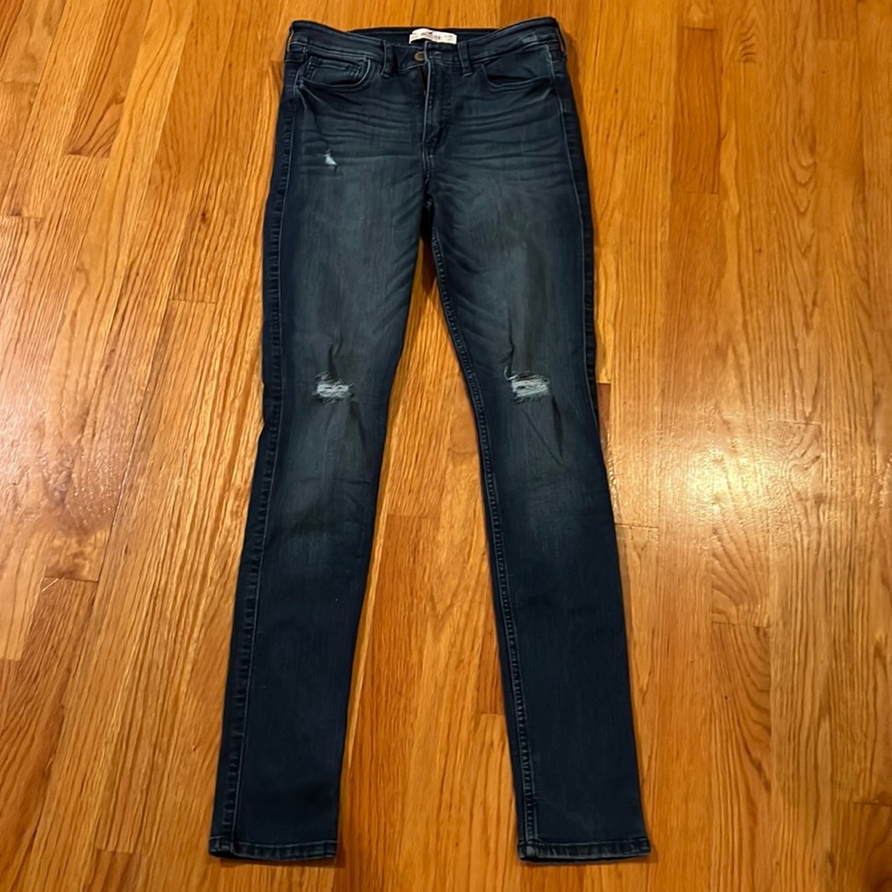Hollister dark blue skinny jeans